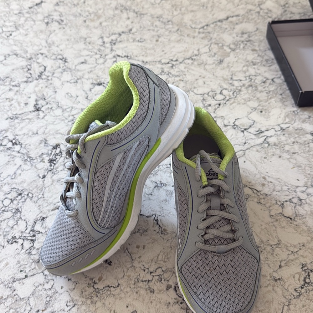 Brand new lime and grey athletic sneakers